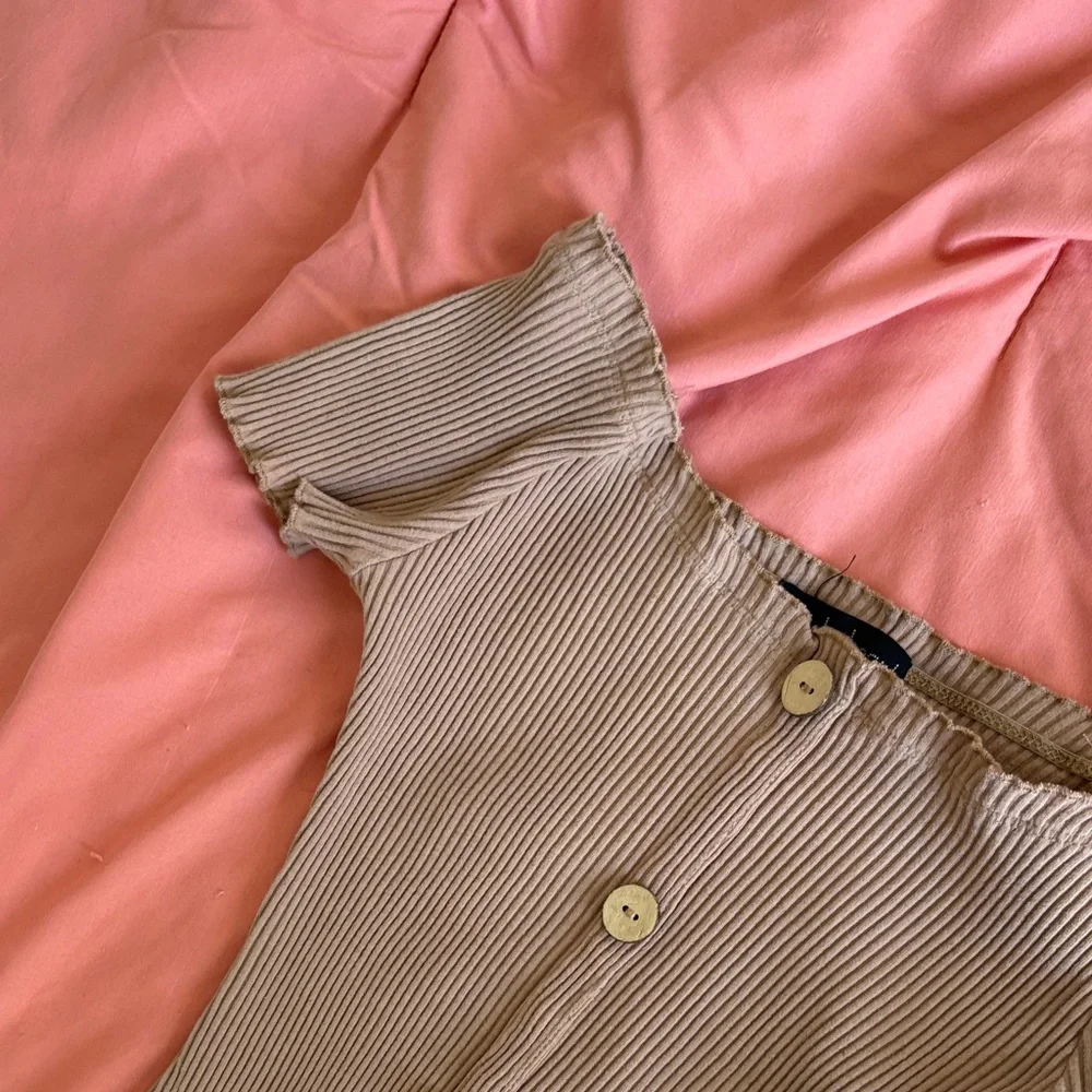 Button-Down Ribbed Dress - Picture 3 of 4